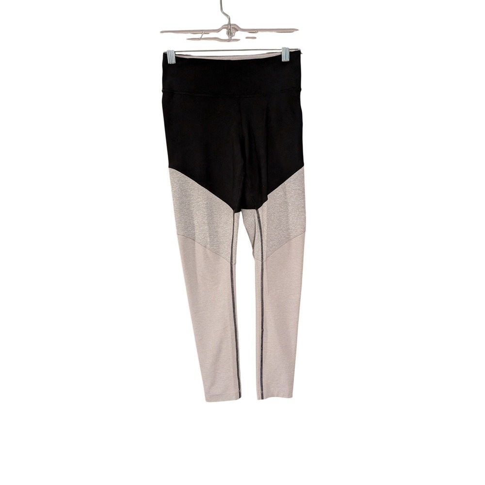 Outdoor Voices Leggings Womens S Black Gray Colorblock High Rise Activewear